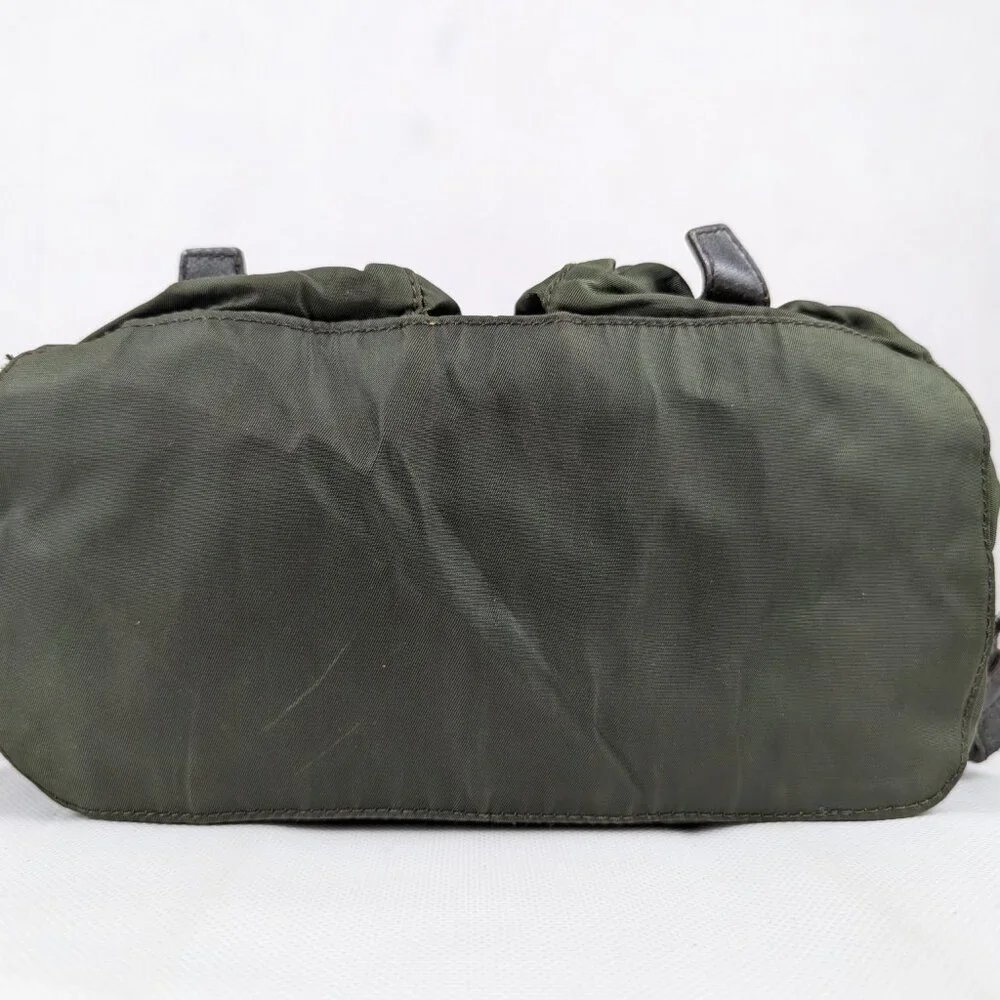 Pre-Loved Prada Tessuto Nylon Backpack Green Made in Italy. - Picture 10 of 16